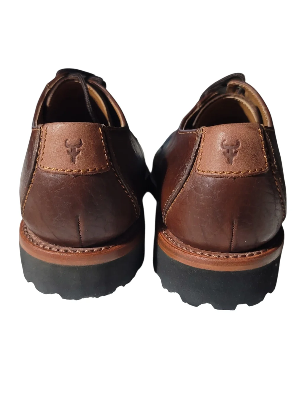 Trask Men's 12 M Leather Plain Toe Derby Oxford Shoes Vibram Lug Sole PRISTINE